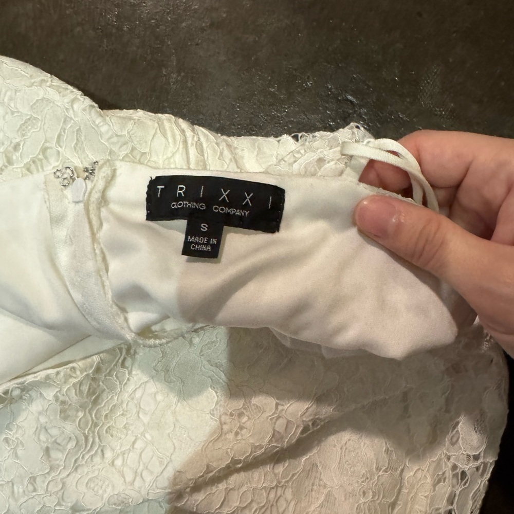 Trixxi White Mini Lace Dress - Picture 3 of 6